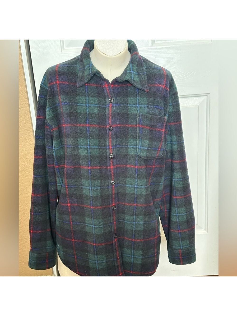 Ralph Lauren Black and Red Plaid Shirt Jacket